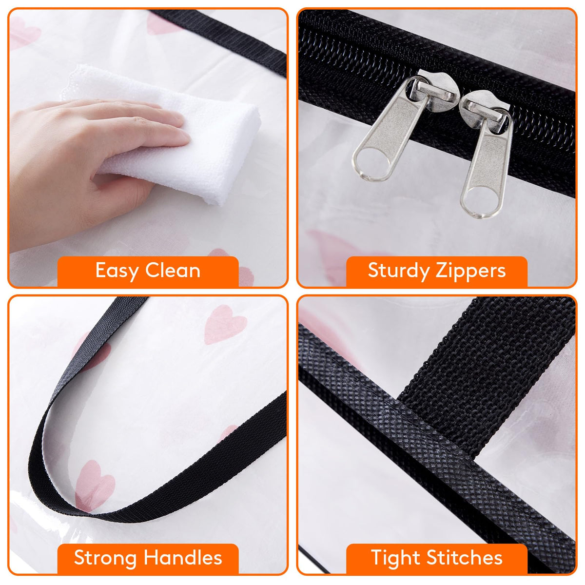 Lifewit 4 Pack Clear Clothes Storage Bags, 40L Plastic Blanket Storage Bags, Vinyl Foldable Moving Bags with Zipper, Closet Organizers and Storage Containers for Bedding, Duvet, Comforter 🍁 All In One Marketplace Canada