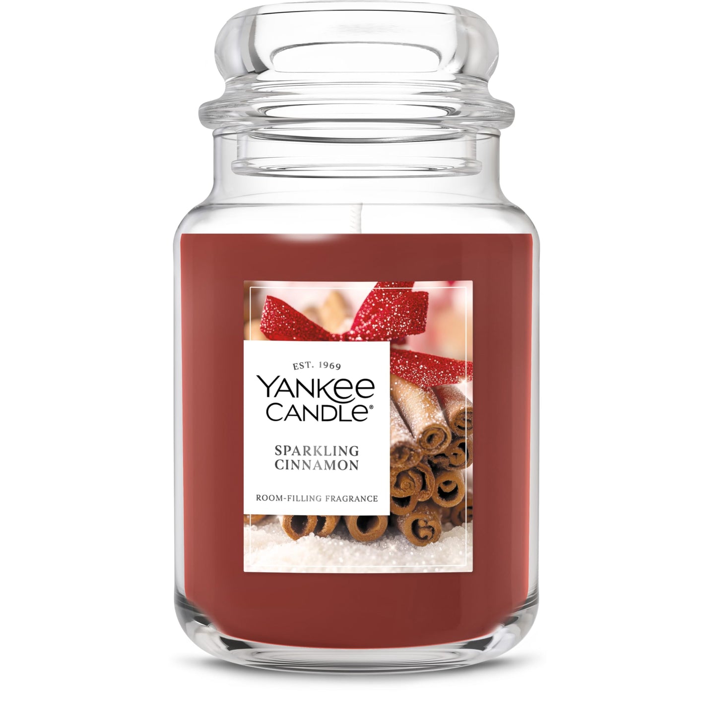 Yankee Candle Large Jar Scented Candle with up to 150 Hour Burn Time, Premium Plant Wax Blend for Cleaner Consistent Burn and Room Filling Fragrance, 22 oz, Sparkling Cinnamon 🍁 All In One Marketplace Canada