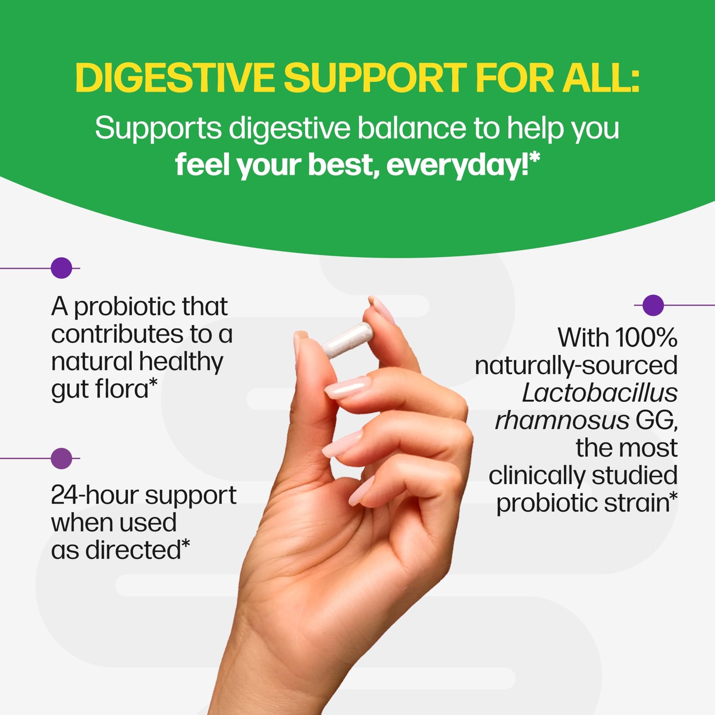 Culturelle Daily Digestive Health Daily Probiotic for Men and Women, With 100% Naturally Sourced Lactobacillus GG Strain, Pharmacist Recommended Gluten Free and Vegan, 50 Count Capsules (Pack of 1) 🍁 All In One Marketplace Canada