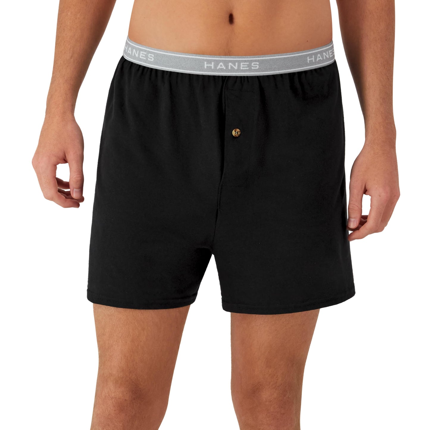 Hanes Men's 5-Pack Exposed Waistband Knit Boxers, Assorted, Large/36-38 🍁 All In One Marketplace Canada