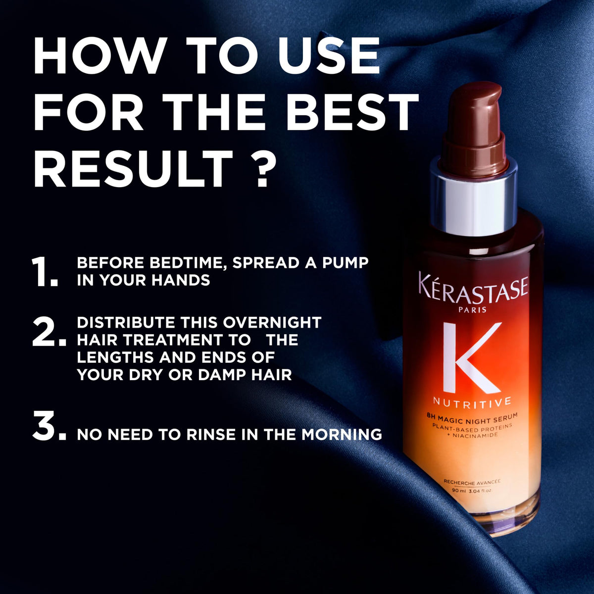 Kérastase Nutritive 8H Magic Night Serum, Iconic Overnight Nourishing Hair Serum for Dry Hair, Provides Deep Hydration and Softer Hair 🍁 All In One Marketplace Canada