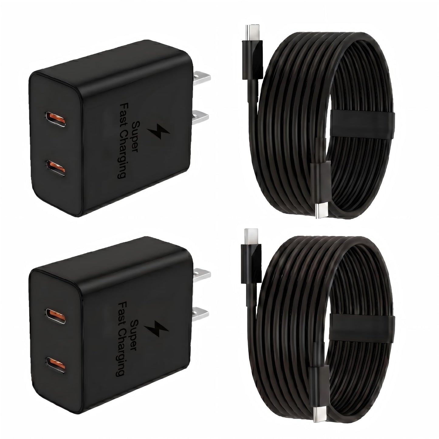 Super Fast Charger USB C, 2-Pack 45W USB C Charger with 6FT C to C Cable, Dual Port Fast Charger USB C for Samsung Galaxy S26/S25/S24/S23/S22/S21/S20/Plus/Ultra,Android,Galaxy Tablet,Phone 17/16/15 🍁 All In One Marketplace Canada