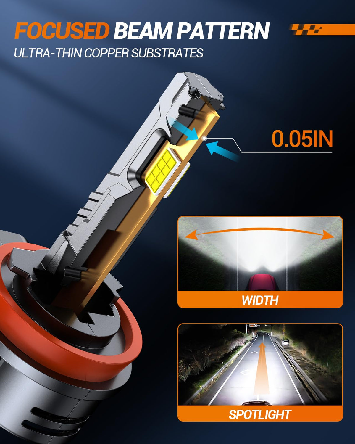 SEALIGHT 2026 Upgraded H11 H8 H9 H16 LED Headlight Bulbs, 1:1 Design 60,000LM 1000% Brighter H11 LED Bulb, 6500K Cool White, Plug and Play Halogen Replacement, Non-polarity, Pack of 2 🍁 All In One Marketplace Canada