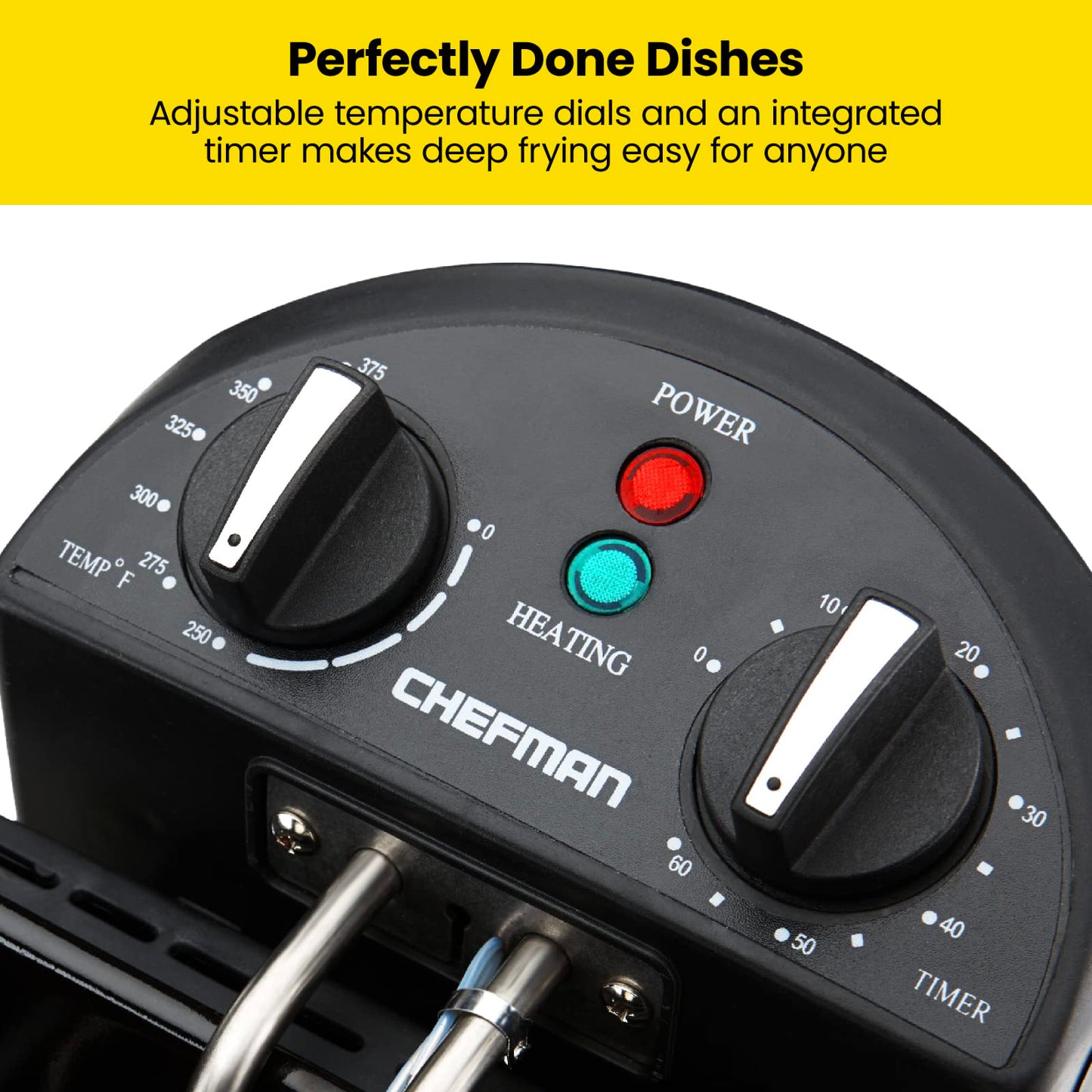 Chefman 4.3 Liter Deep Fryer with Basket for Home Use, XL Jumbo Size Fry Basket Strainer, Adjustable Temperature & Timer Fish Fryer, Chicken Fryer, French Fry Maker, Gifts for Cooks, Stainless Steel 🍁 All In One Marketplace Canada