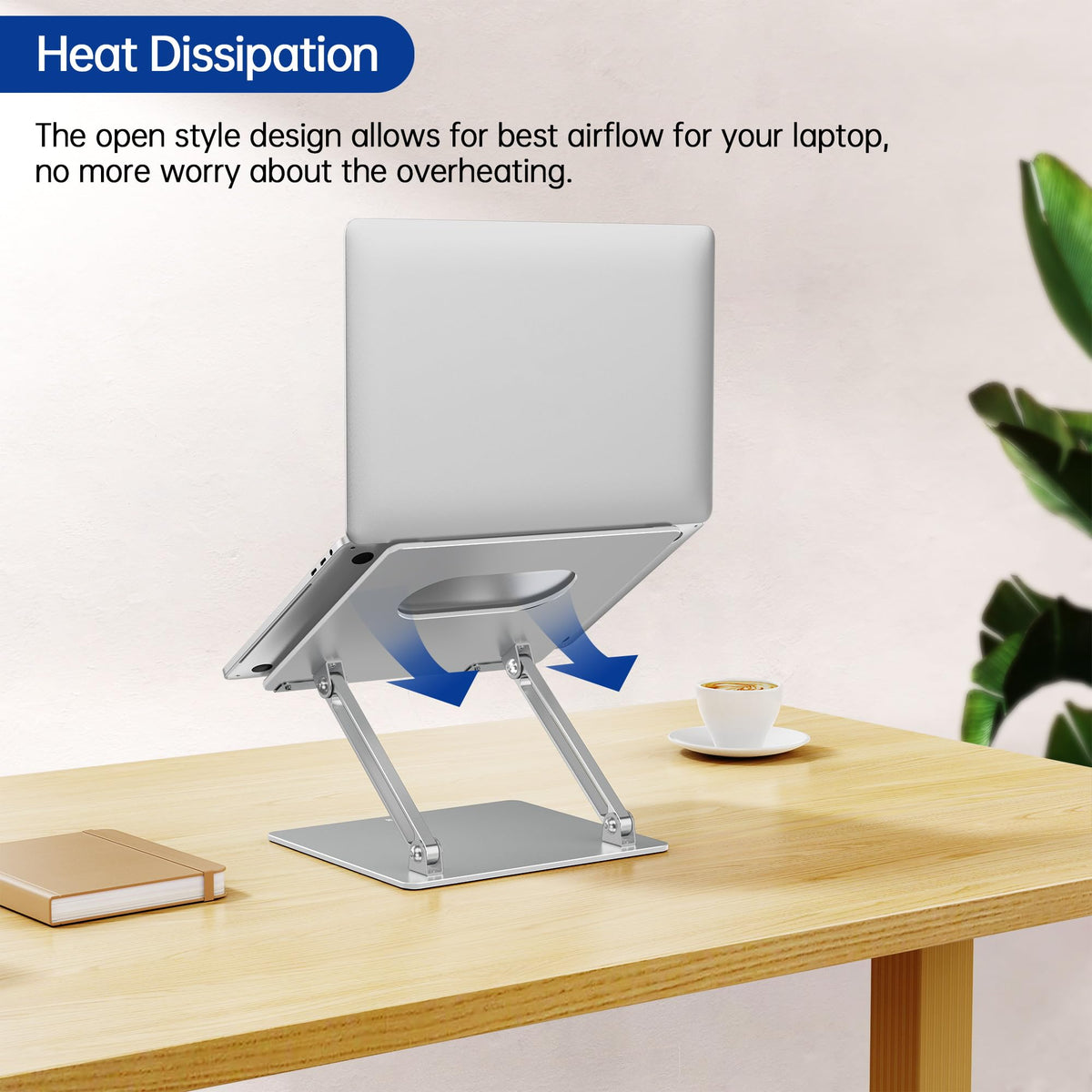 Besign LS10 Laptop Stand for Desk, Ergonomic Adjustable Notebook Tablet Stand, Riser Holder Computer Stand Compatible with Air, Pro, Dell, HP, Lenovo More 10-14" Laptops, Lapdesks (Silver) 🍁 All In One Marketplace Canada