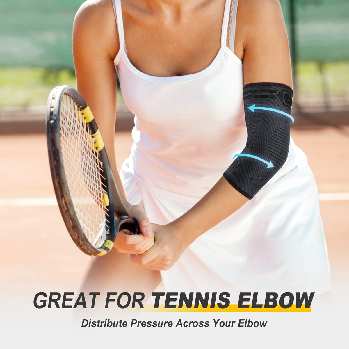 CAMBIVO Elbow Brace for Tendonitis 2 Pack, Tennis Elbow Brace for Men and Women, Elbow Compression Sleeve, Elbow Support for Tennis Elbow, Golf Elbow, Workouts, Weightlifting(Black, Medium) 🍁 All In One Marketplace Canada
