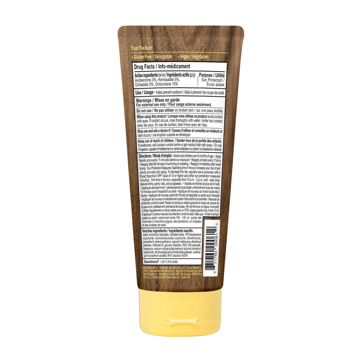 Sun Bum Original SPF 30 Moisturizing Sunscreen Lotion | Vegan and Broad Spectrum UVA/UVB Sunscreen with Vitamin E | 177 ml, white 🍁 All In One Marketplace Canada