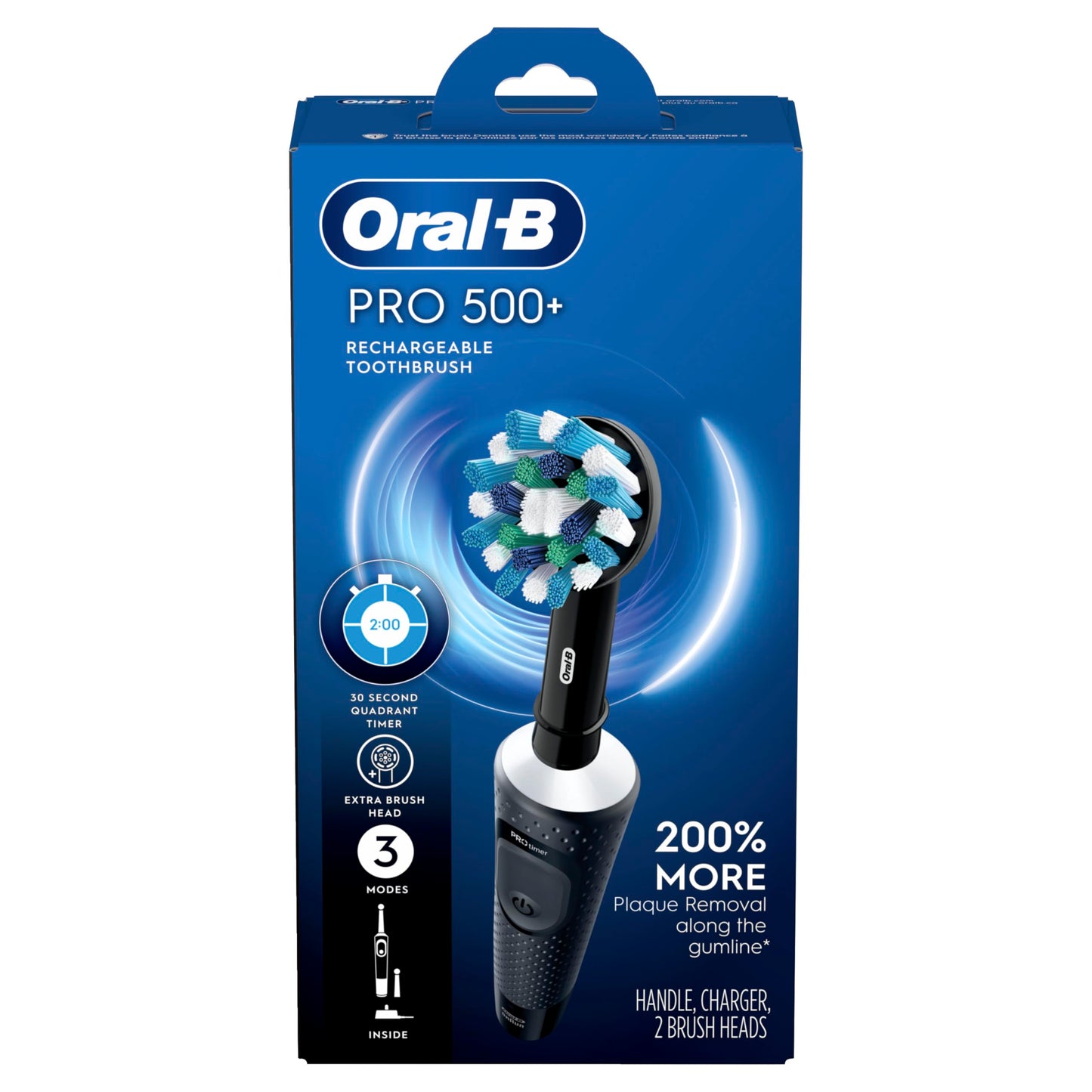 ORAL-B PRO 500+ RECHARGEALBE TOOTHBRUSH BLACK 1 CT 🍁 All In One Marketplace Canada