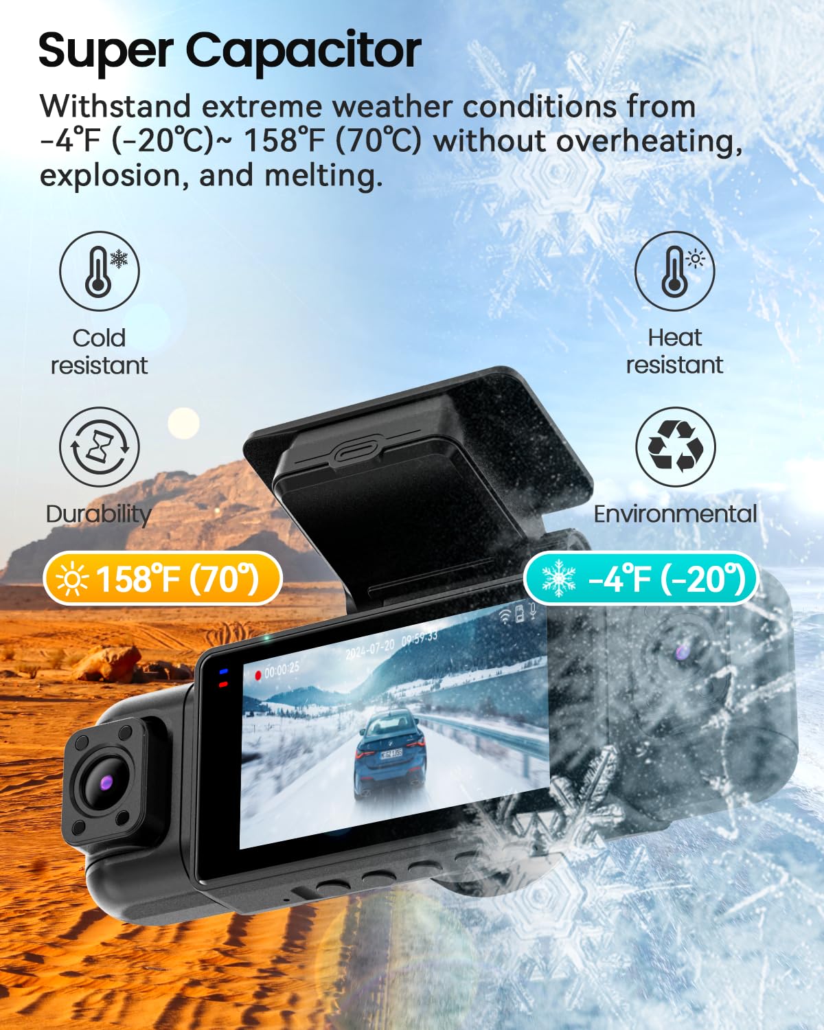 IIWEY N5 4 Channel Dash Cam, 360° All-Sides View, FHD 1080P Front and Rear Inside, Left Right Dash Camera for Cars, 8 IR Lamps, 5G WiFi & APP Control, 24H Parking Mode, G-Sensor, with a 128GB SD Card 🍁 All In One Marketplace Canada