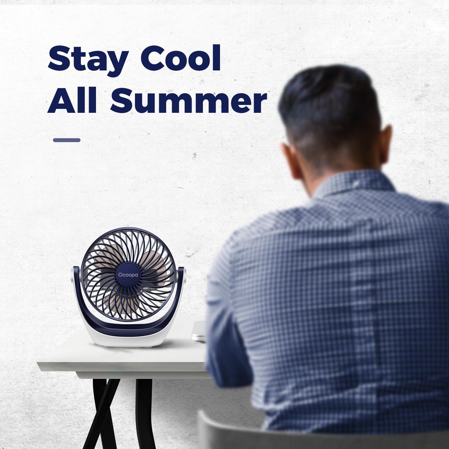OCOOPA Small USB Desk Fan Table Fan 5'' with Strong Airflow & Quiet Operation, Portable Cooling Mini Fan 3 Speed, 360°Rotatable Head for Home Office Bedroom Desktop 🍁 All In One Marketplace Canada