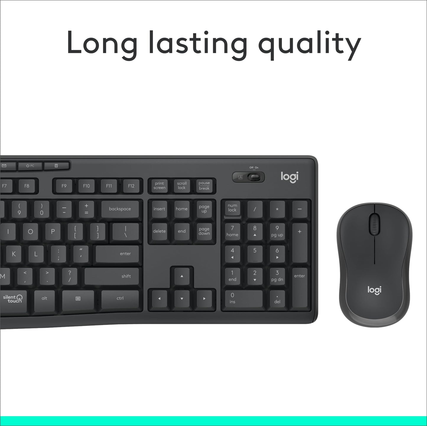 Logitech MK295 Mouse & Keyboard Combo with SilentTouch Technology, Full Numpad, Advanced Optical Tracking, Lag-Free, 90% Less Noise - Graphite 🍁 All In One Marketplace Canada