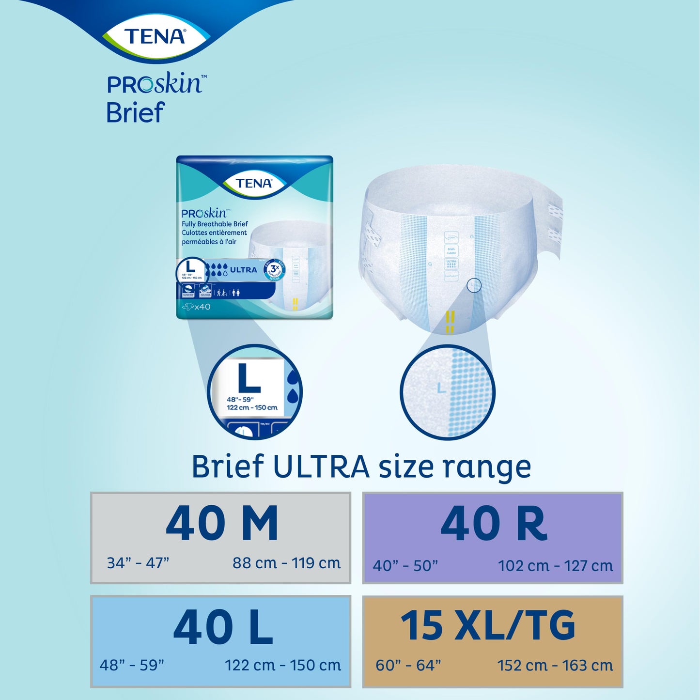 TENA Proskin Ultra Absorbency Incontinence Briefs, Unisex, Medium, 40 ct 🍁 All In One Marketplace Canada