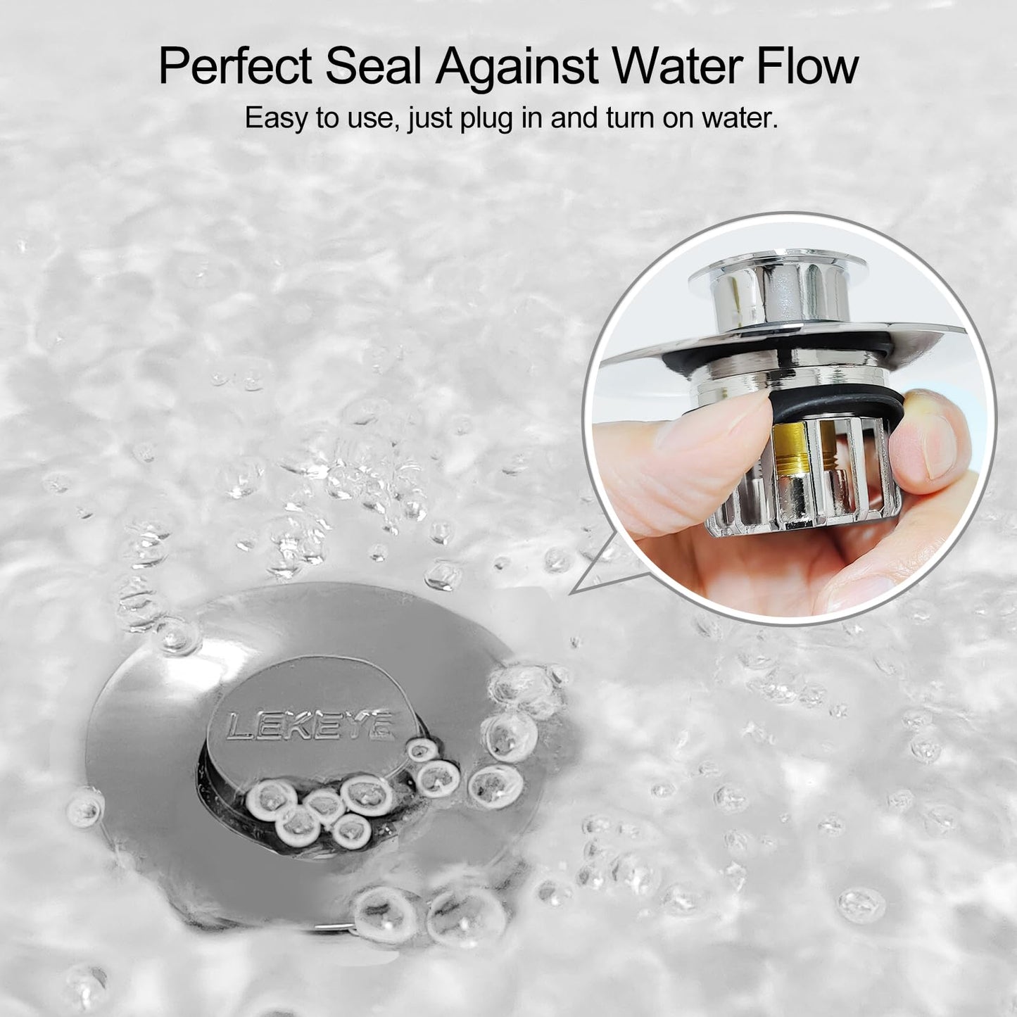 LEKEYE Tub Stopper | Shower Drain Hair Catcher | Pop-up Drain Stopper with Strainer | Bathroom Bathtub Plug | Drain Protector for 1-1/2 to 1-3/4" Bath Drain Hole 🍁 All In One Marketplace Canada