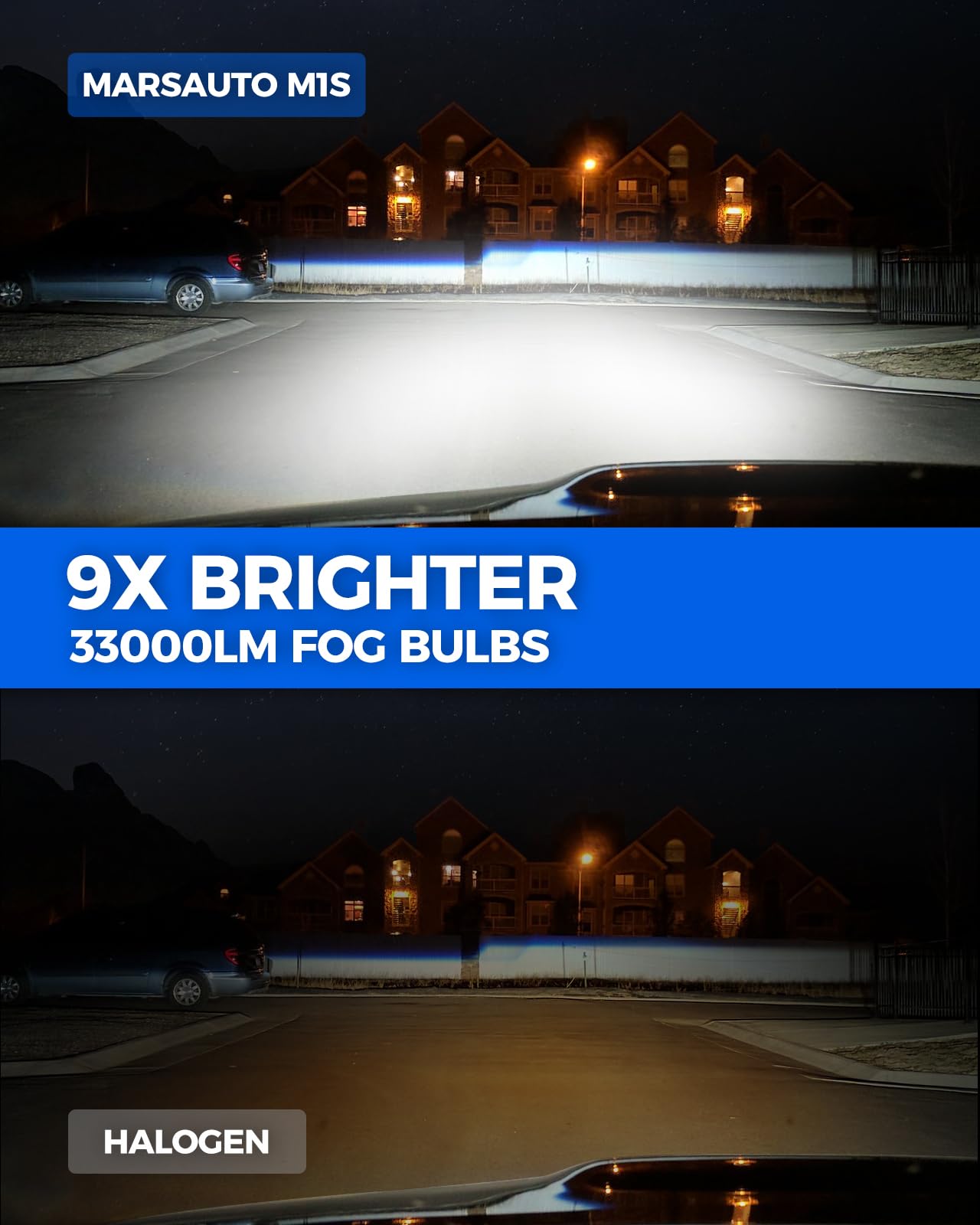 Marsauto H11 H9 H8 LED Headlight Bulbs, 900% Super Bright, Real 1:1 Design LED Bulbs, 6000K Cool White Halogen Replacement, 3 Mins Plug and Play, IP68, Pack of 2 🍁 All In One Marketplace Canada