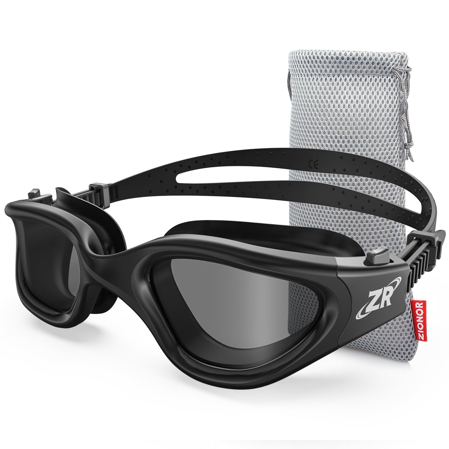ZIONOR Swimming Goggles G1 Polarized Swim Goggles UV Protection Watertight Anti-Fog Adjustable Strap Comfort fit for Unisex Adult Men and Women-Black Frame Smoke Lens 🍁 All In One Marketplace Canada