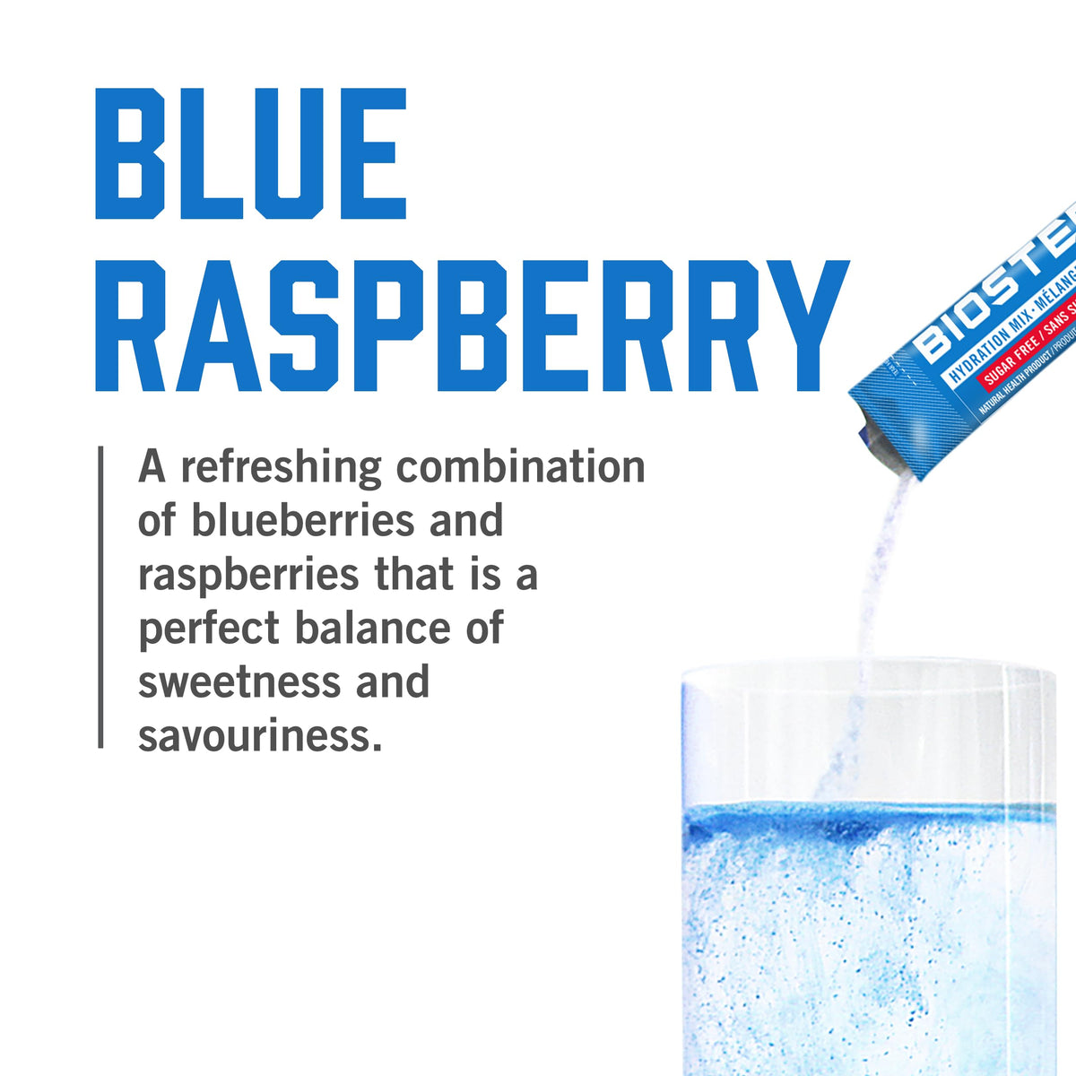 BioSteel Electrolyte Hydration Mix, Blue Raspberry, 12 Sticks, Zero Sugar 🍁 All In One Marketplace Canada