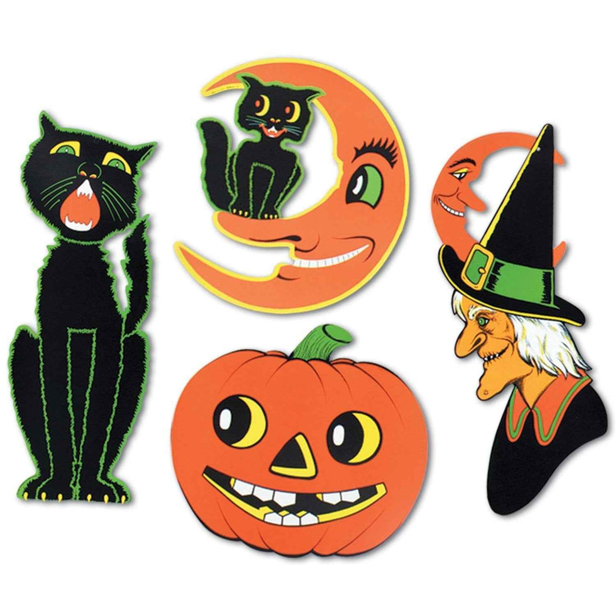 Beistle 4-Pack Packaged Halloween Cutouts, 14-Inch to 24-Inch