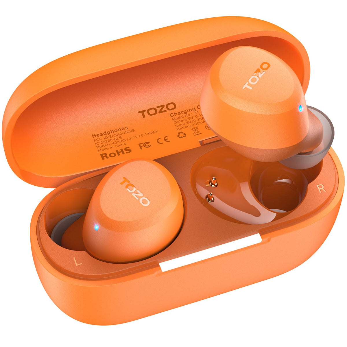 TOZO A1 Wireless Earbuds Bluetooth 5.3 Light Weight in Ear IPX5 Waterproof Headphones 2 Mic for AI Calls, Immersive Premium Sound Bass Headset with Charging Case, 32 Presets EQ Customization via App 🍁 All In One Marketplace Canada