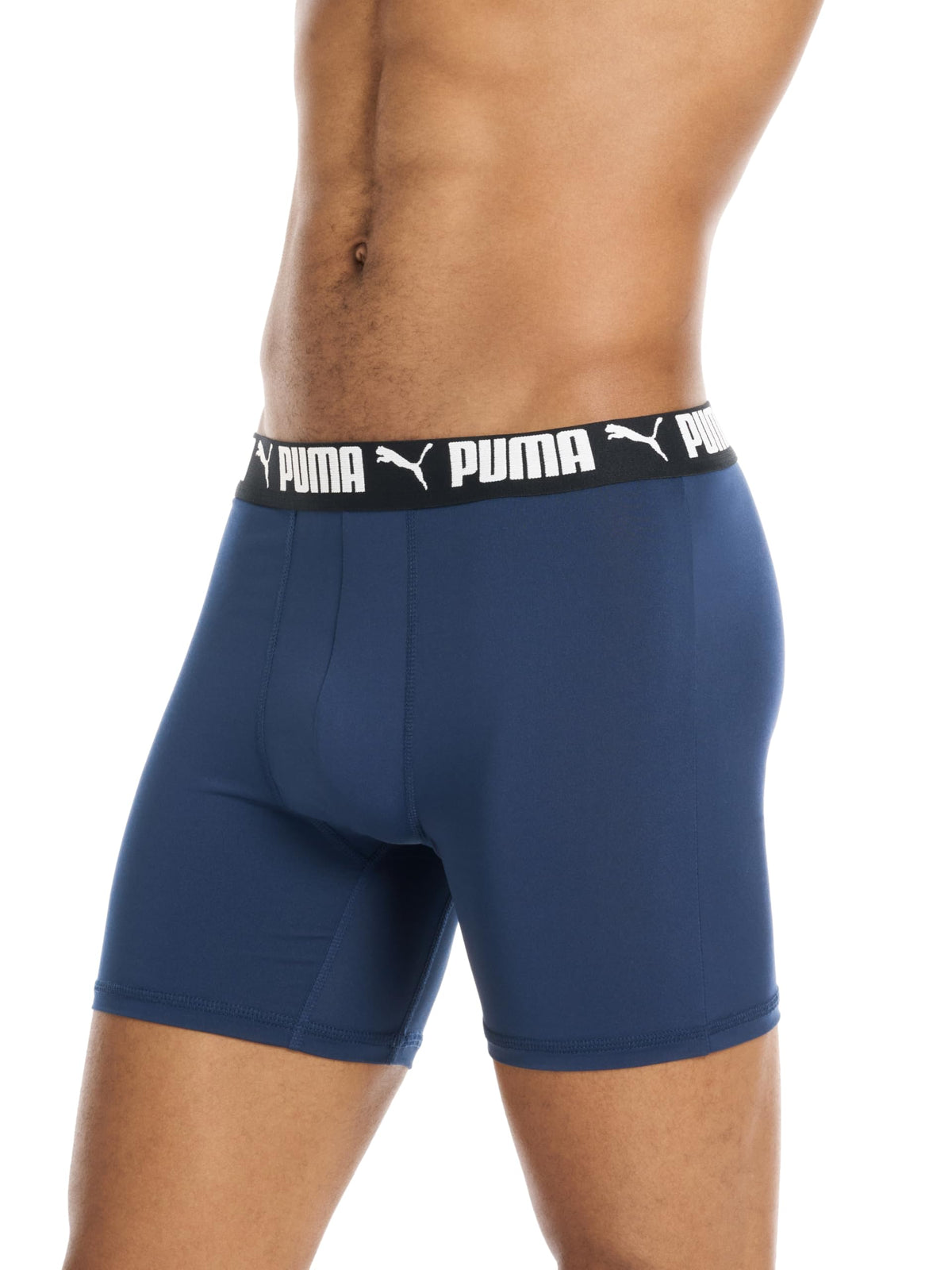 Puma Men's 4 Pack Active Stretch Boxer Briefs, Blue/Black/Gray, X-Large 🍁 All In One Marketplace Canada