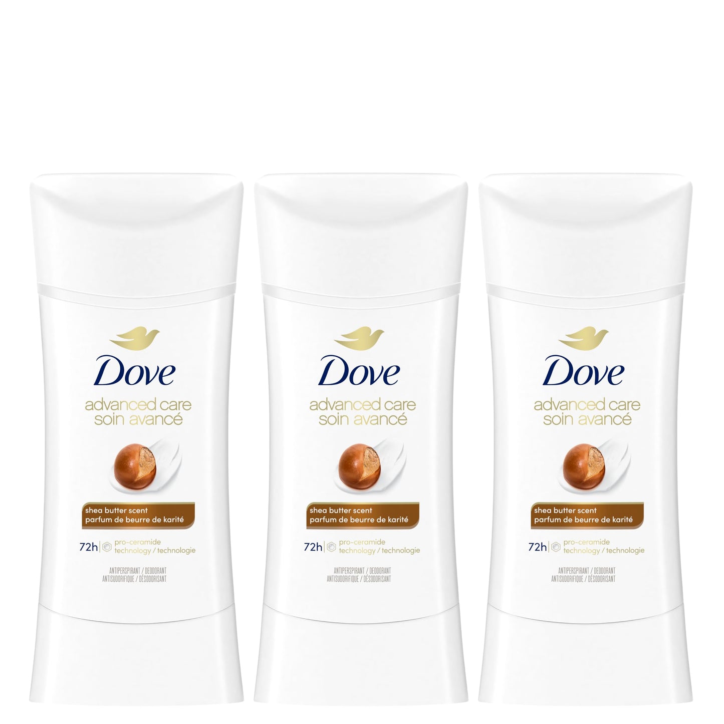 Dove Advanced Care Antiperspirant Stick for women Shea Butter for 48-Hour Protection, Cruelty-Free Women's Antiperspirant, 74g (Pack of 3) 🍁 All In One Marketplace Canada