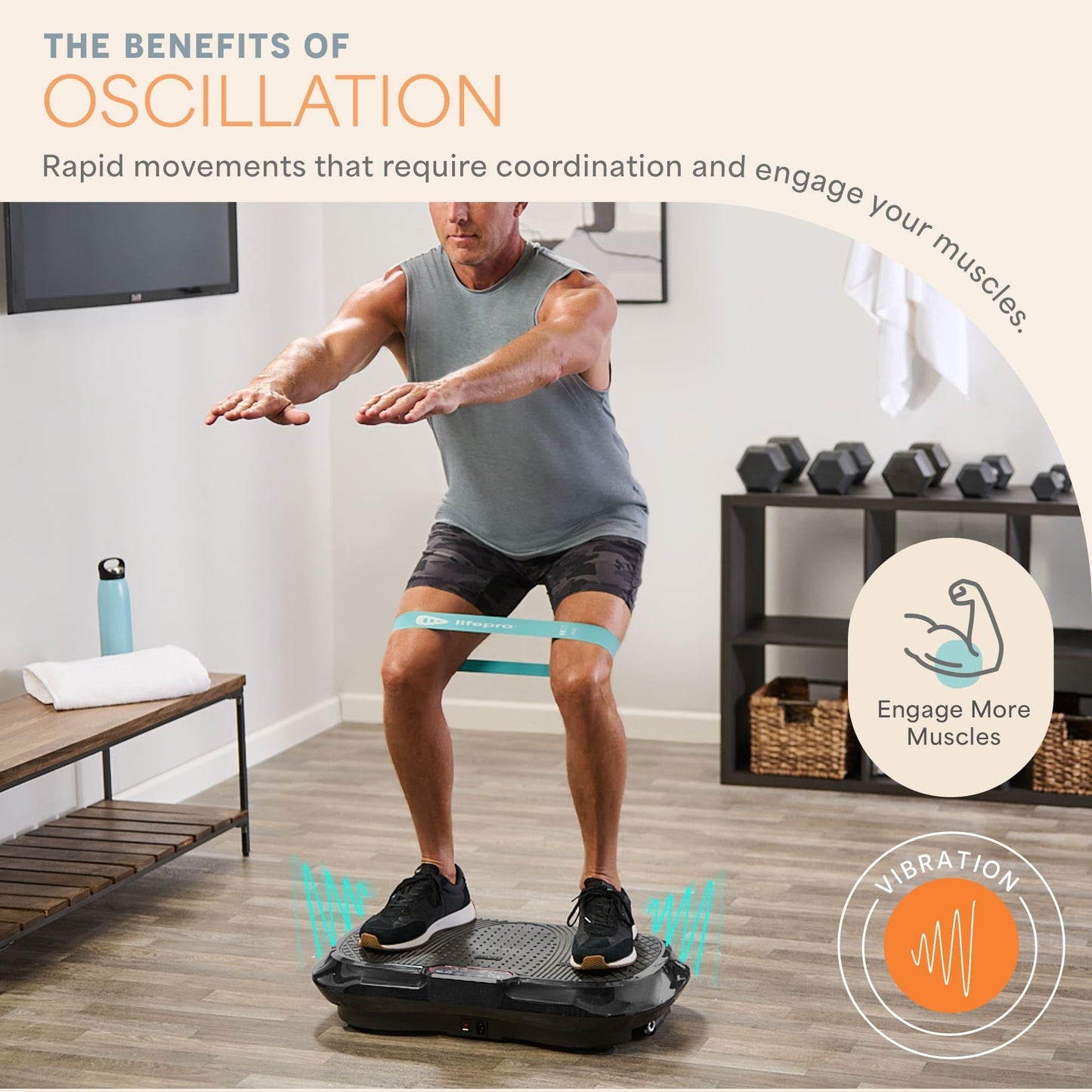Lifepro Waver Vibration Plate Exercise Machine – Whole Body Oscillation Platform w/ 99 Speed Levels & 9 Programs – Remote Control, Loop & Resistance Bands for Full Body Home Gym Workout 🍁 All In One Marketplace Canada
