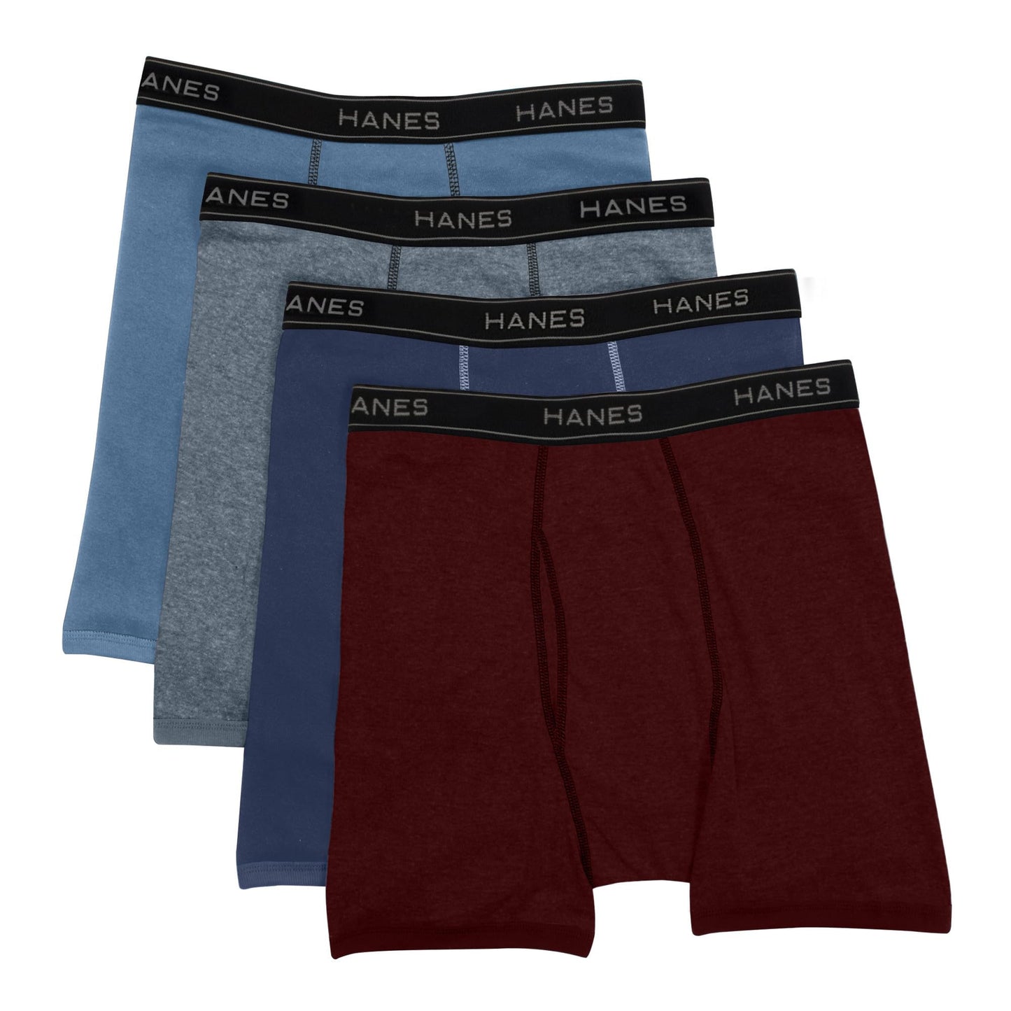 Hanes Men's 4 Pack FreshIQ Ringer Boxer Brief, Assorted, Large 🍁 All In One Marketplace Canada