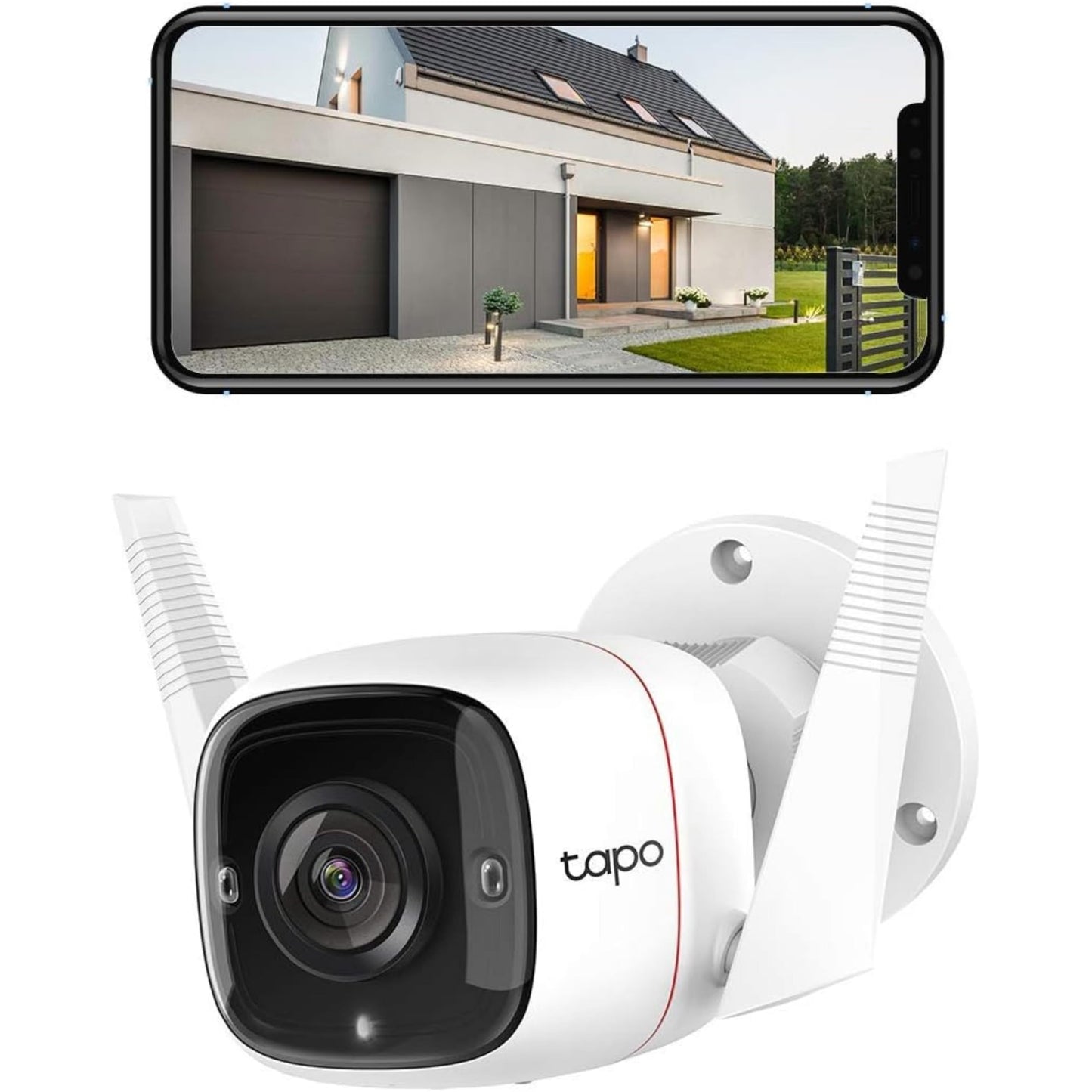 TP-Link Tapo 2K HD Security Camera Outdoor Wired, Built-in Siren, Night Vision, IP66 Weatherproof, Motion/Person Detection, Works w/Alexa & Google Home, Cloud/SD Card Storage, 2-Way Audio,White 🍁 All In One Marketplace Canada