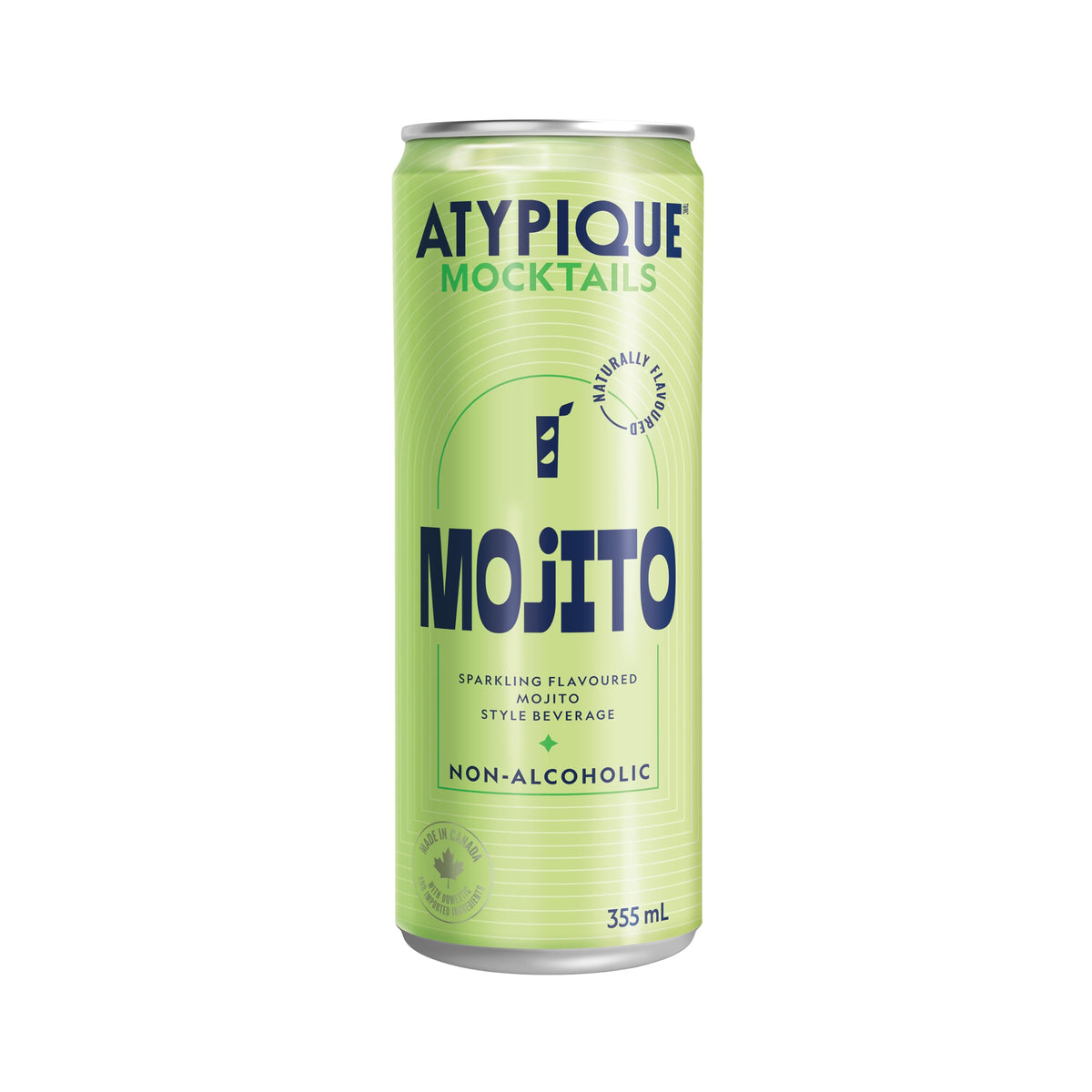 Atypique Non-Alcoholic Cocktail, Mojito, 355 mL, 12-Count 🍁 All In One Marketplace Canada