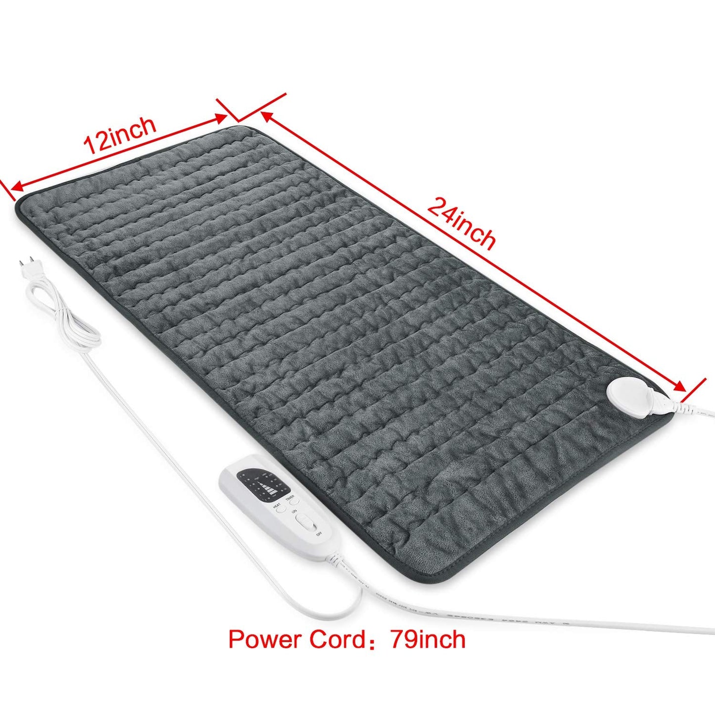 Heating Pad Electric Heat Pad, Hot Heated Pad,Moist Heat Heating Pad Moist and Dry Heat,Multiple Temp and Timer Settings (Gray green, 24"X12") 🍁 All In One Marketplace Canada