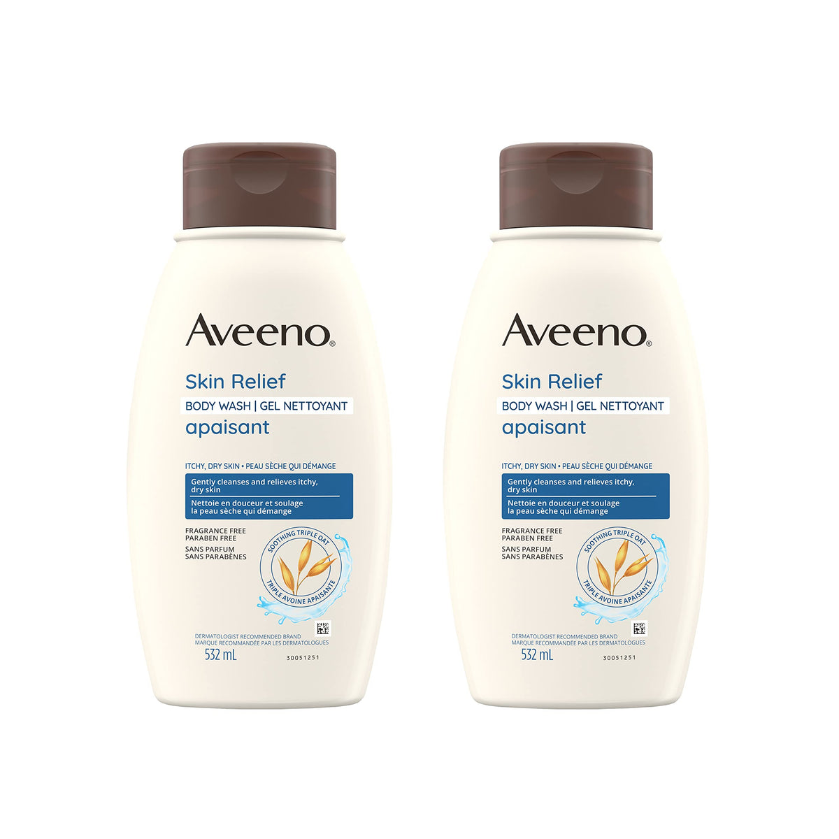 Aveeno Skin Relief Body Wash with Colloidal Oatmeal, pack of 2 🍁 All In One Marketplace Canada