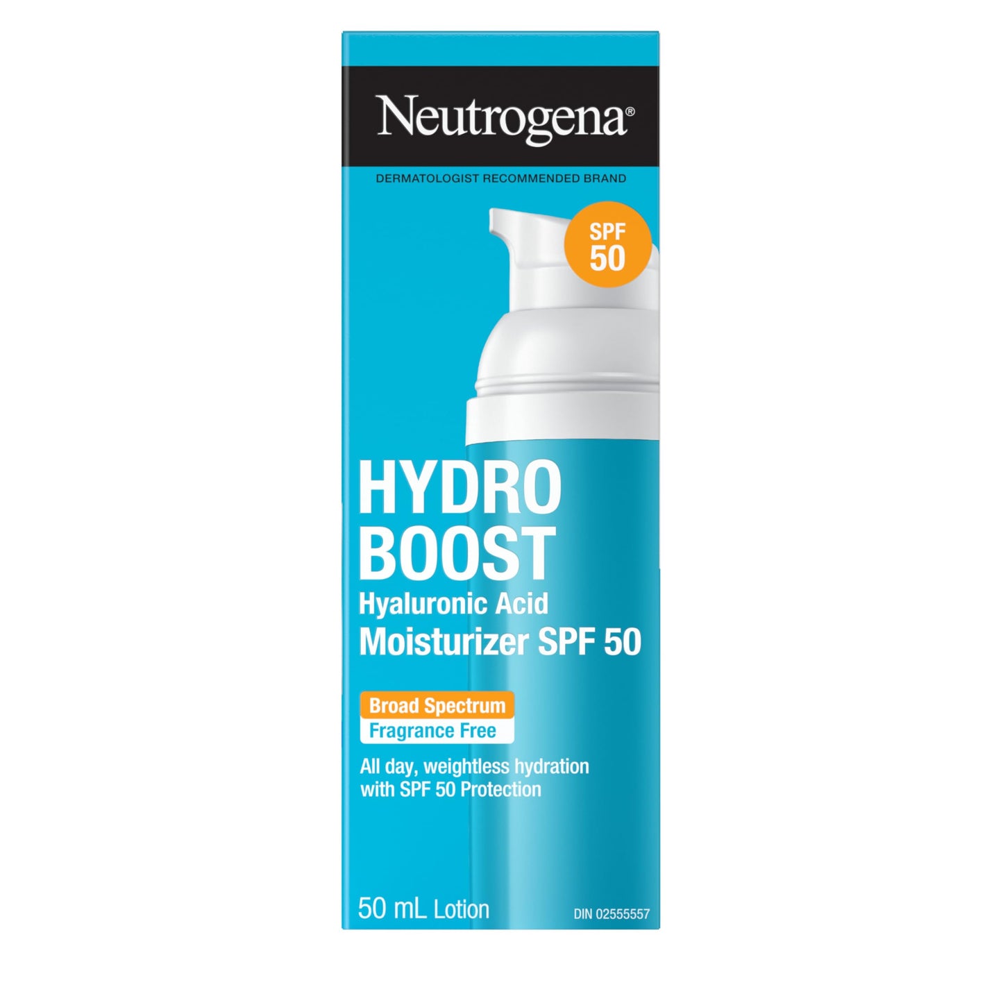 Neutrogena Hydro Boost Hyaluronic Acid Moisturizer SPF 50 with Broad Spectrum, Non-Greasy, Fragrance Free Daytime Facial Moisturizer to Hydrate Dry Skin, 50 mL 🍁 All In One Marketplace Canada