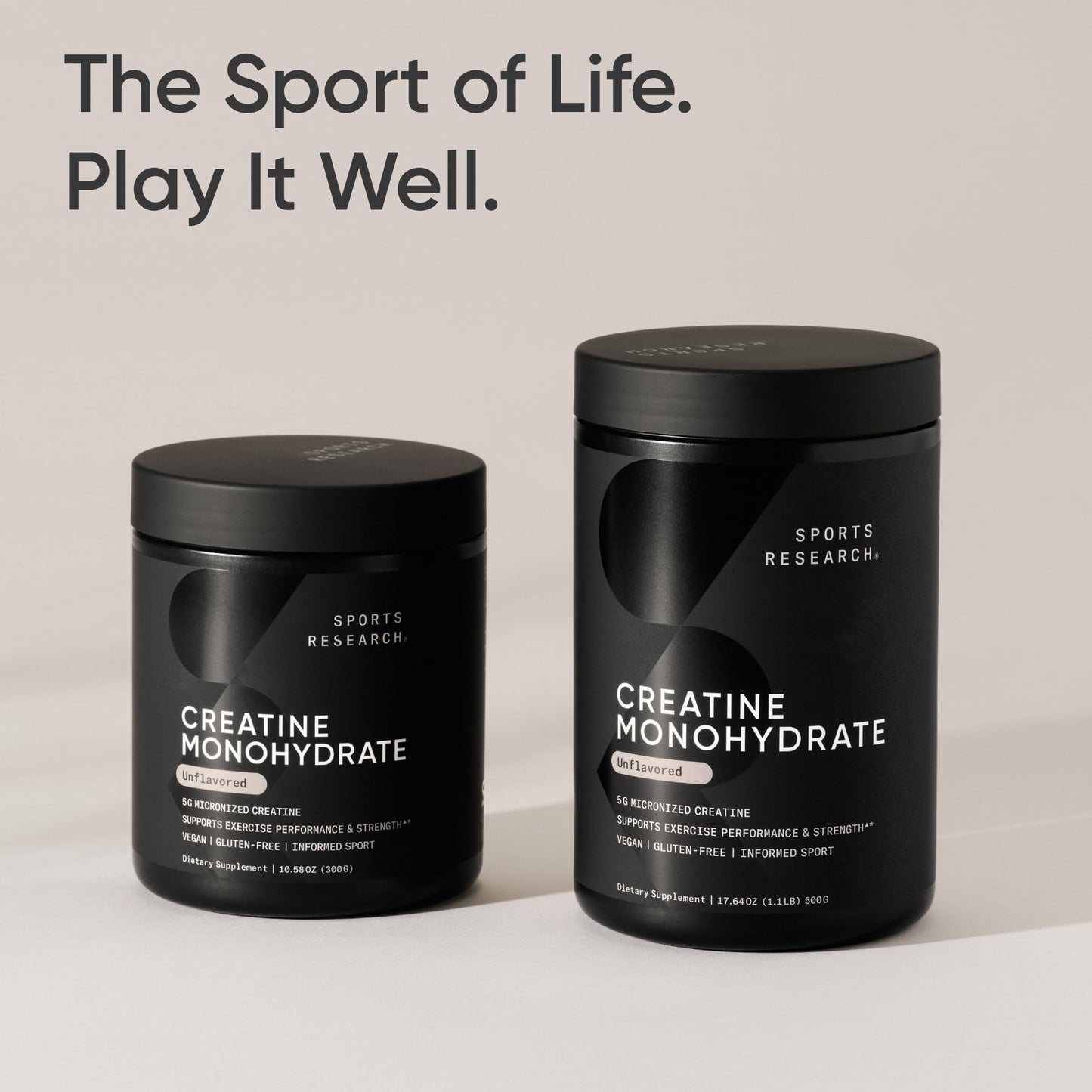 Sports Research® Creatine Monohydrate - Pure Micronized Creatine Monohydrate Powder - Improves strength, power, and performance for Women and Men | Non-GMO 60 Servings 🍁 All In One Marketplace Canada