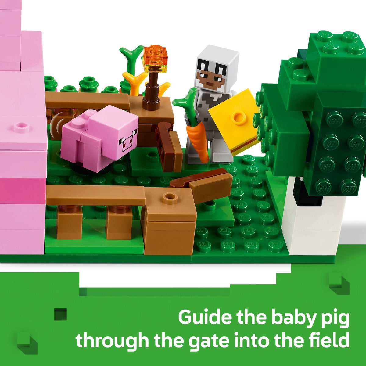 LEGO Minecraft The Baby Pig House Toy Figures and Playset - Building Minecraft Toy for Kids, Boys and Girls, Ages 7+ - with 2 Minifigures for Pretend Play - Gift Idea for Birthdays - 21268 🍁 All In One Marketplace Canada