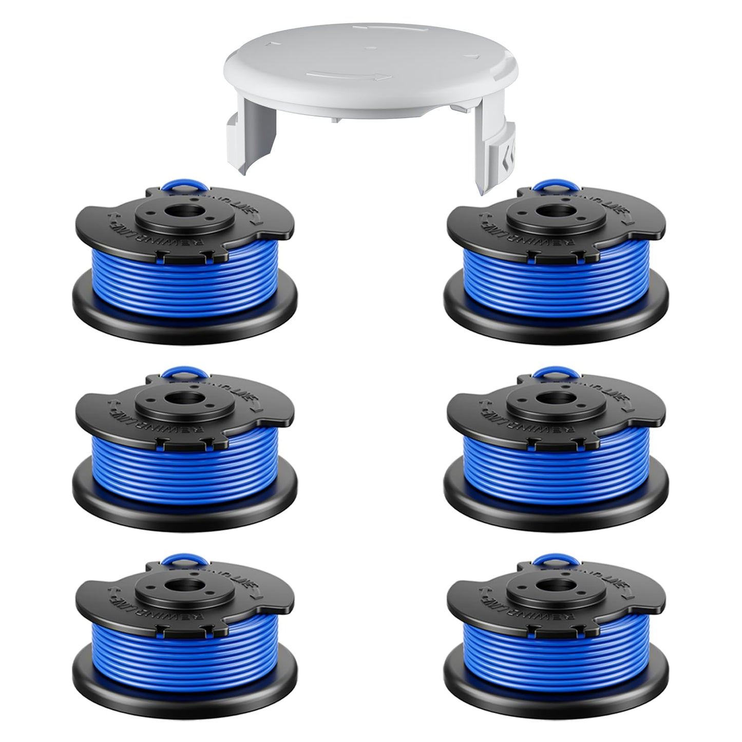 7 Pcs AC14RL3A Replacement Weed Wacker String for Ryobi One+, 0.065" Diameter String Trimmer Refill, and AC14HCA Cover Cap Compatible with Ryobi 18v, 24v, and 40v Cordless Trimmers(6 Spools+1 Cap) 🍁 All In One Marketplace Canada
