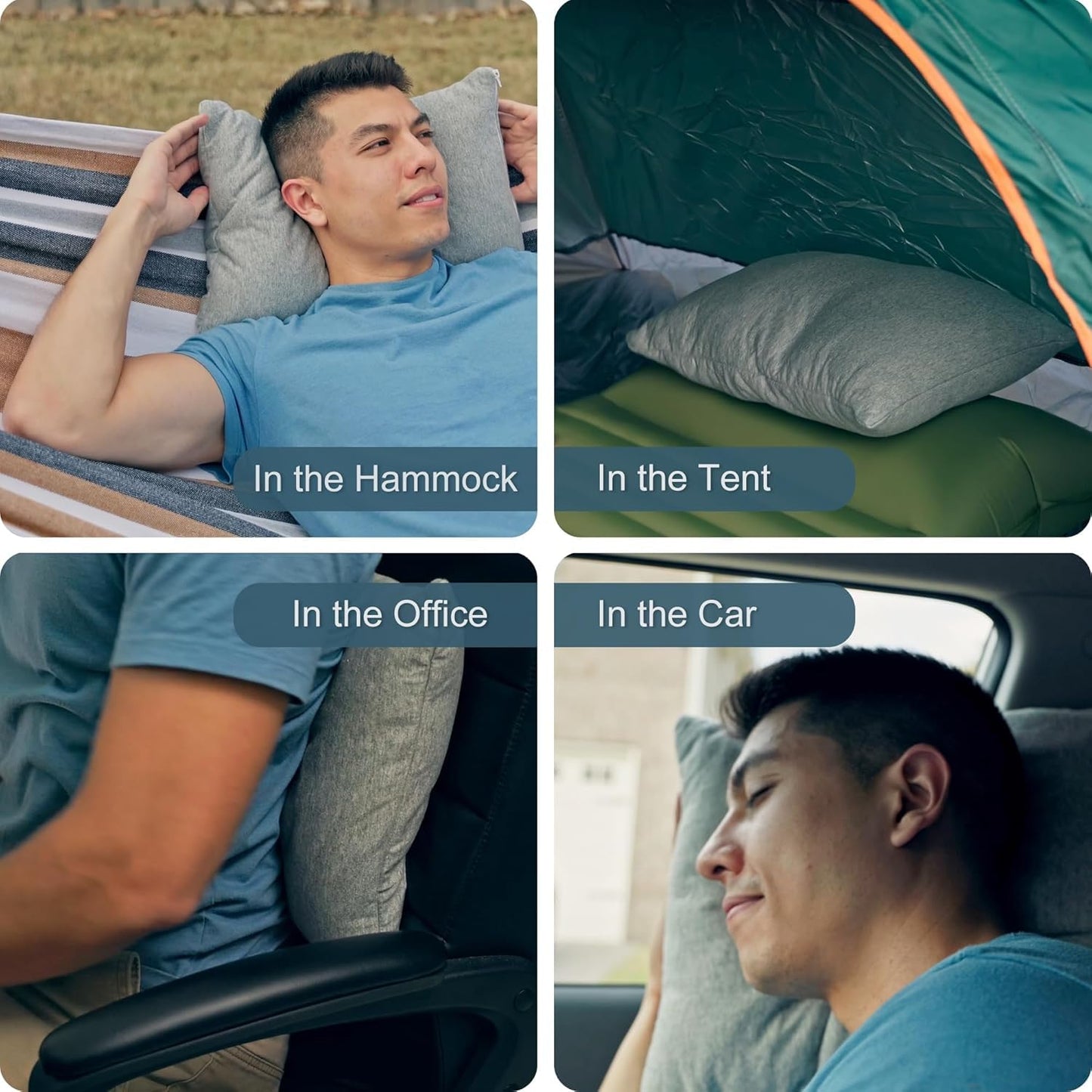 ACCURATEX Camping Pillow, 100% Cotton Cover Compressible Travel Pillow 🍁 All In One Marketplace Canada