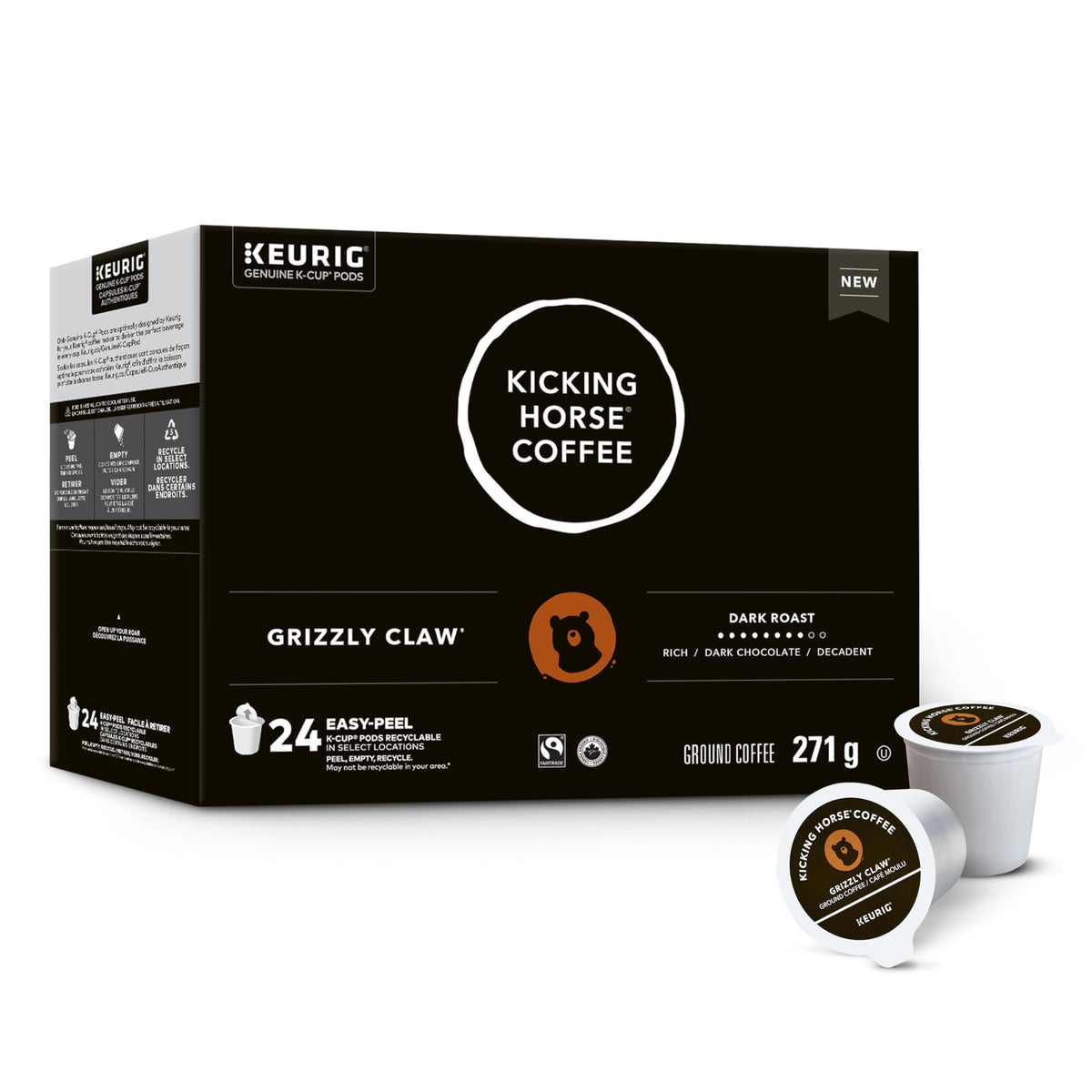 Kicking Horse Grizzly Claw, Dark Roast, K-Cup Coffee Pods, 24 Count 🍁 All In One Marketplace Canada