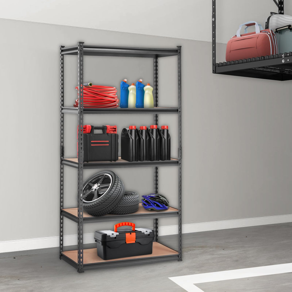 VEVOR Storage Shelving Unit, 5-Tier Adjustable, 2000 lbs Capacity, Heavy Duty Garage Shelves Metal Organizer Utility Rack, Black, 36" L x 18" W x 72" H for Kitchen Pantry Basement Bathroom Laundry 🍁 All In One Marketplace Canada