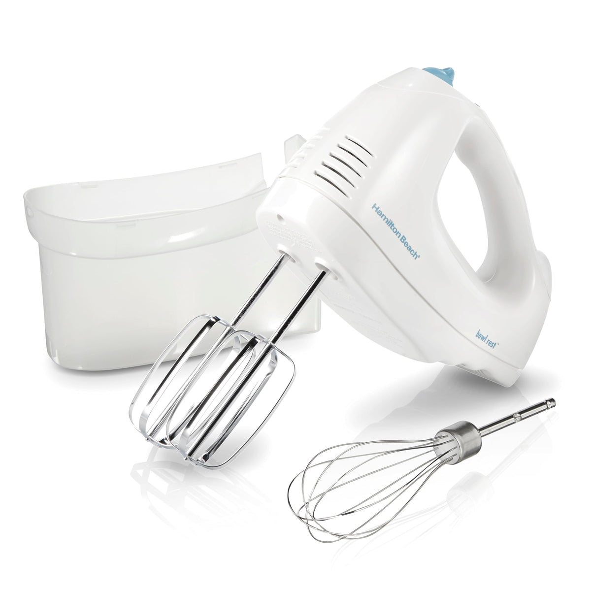 Hamilton Beach 6-Speed Electric Hand Mixer for Baking, 250W, QuickBurst, Snap-On Storage Case, Traditional Beaters & Whisk, White (62682G) 🍁 All In One Marketplace Canada