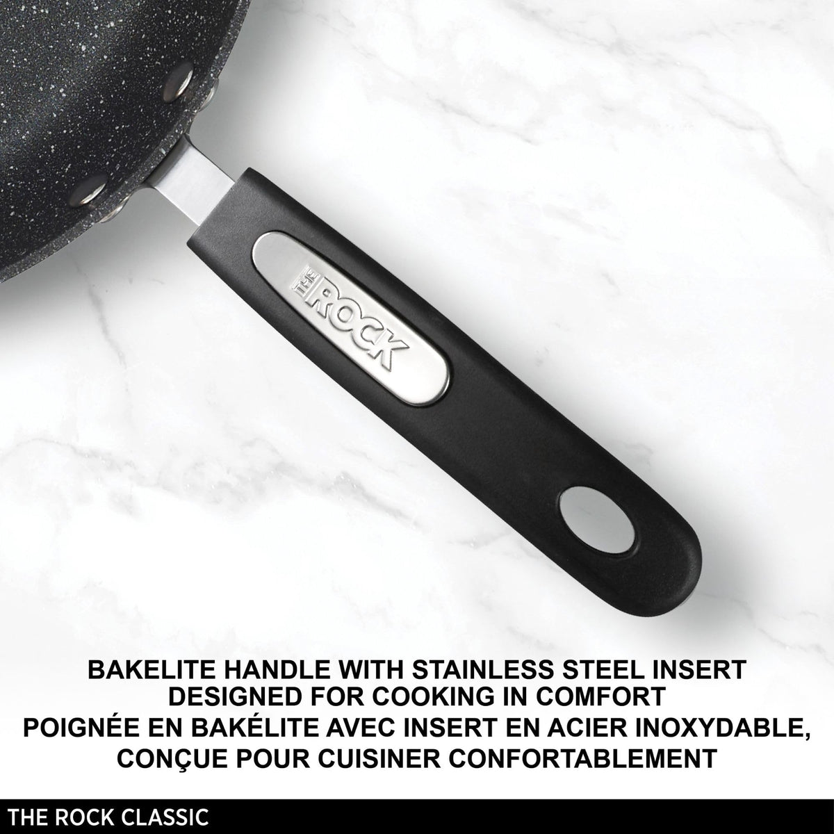 Starfrit The Rock 12'' (30cm) Non-Stick Jumbo Cooker Pan with Lid - Durable Forged Aluminum - Oven Safe - PFOA Free - Easy to Clean - Black 🍁 All In One Marketplace Canada