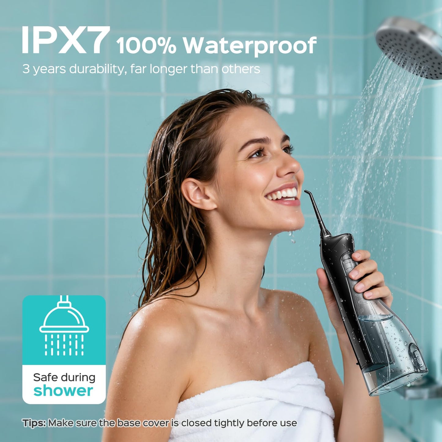 COSLUS Water Teeth Flosser C20 (F5020E): 300ML Cordless Electric Water Tooth Flossing Rechargeable IPX7 Waterproof Portable Travel Flossers Set for Teeth 🍁 All In One Marketplace Canada