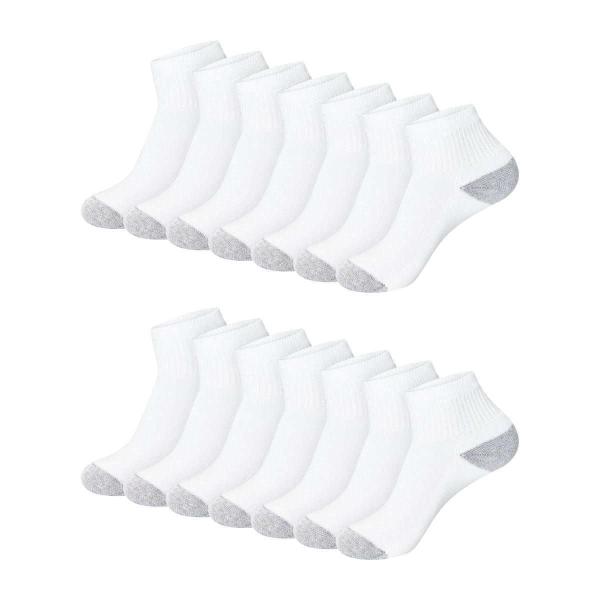 Hanes Womens Value Pack, Ankle Soft Moisture-wicking Socks, Available In 10 And 14-packs, White - 14 Pack, 5-9 US 🍁 All In One Marketplace Canada