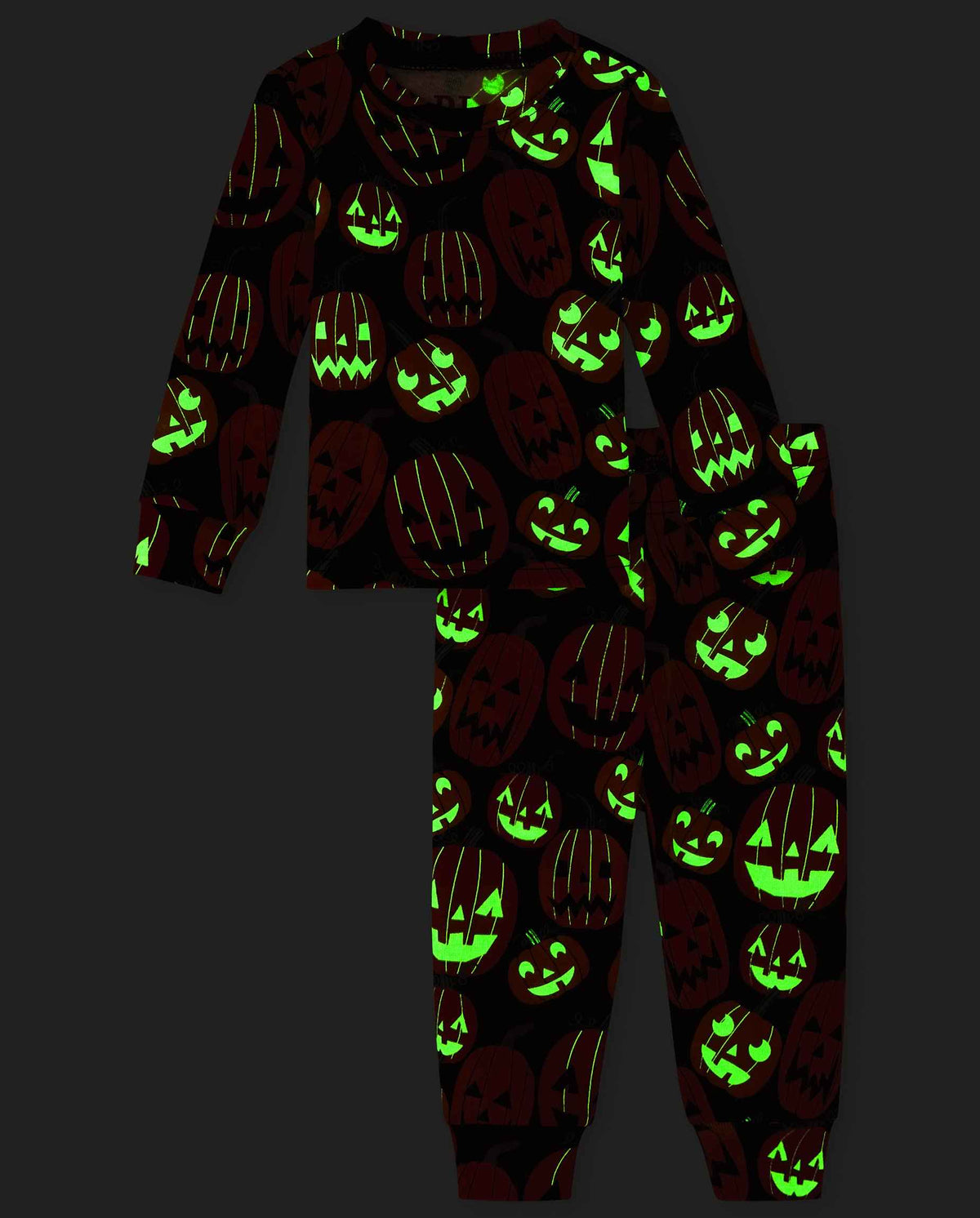 The Children's Place Kids' Family Matching, Halloween Pajama Sets, Cotton, Pumpkin Allover, 0-3 Months