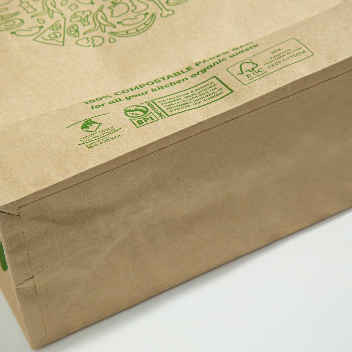 Hytrend-Kitchen Food Waste Bag -35 Bags-%100 Compostable paper Bag - Leak Resistant Liner - Plastic Free - Small-Certified by BNQ and BPI 🍁 All In One Marketplace Canada