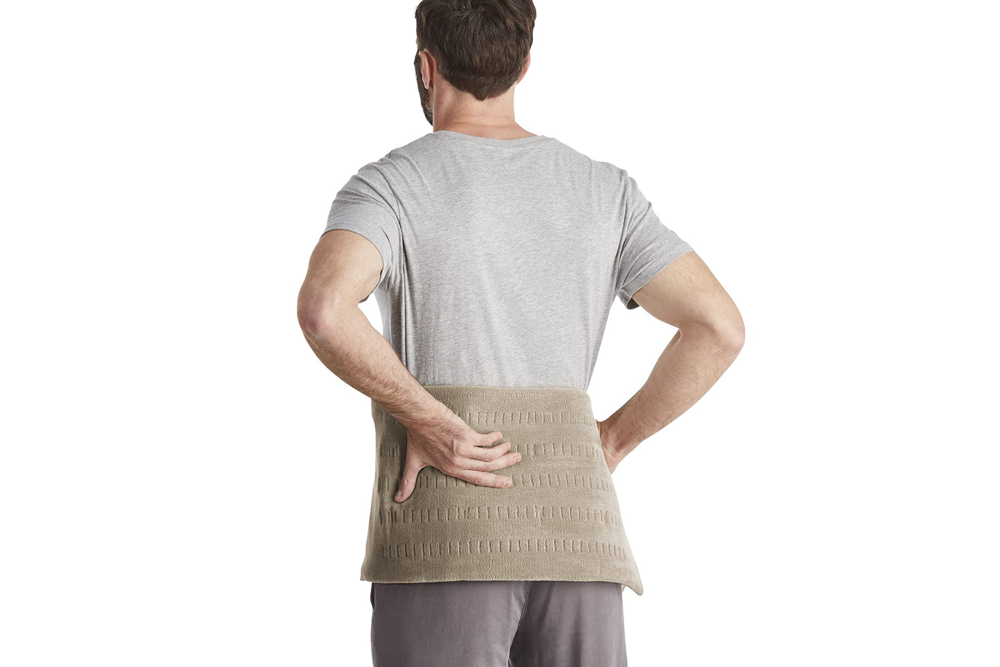 Sunbeam Premium Standard Size Heating Pad with Compact Storage - Moist Electric Heating Pad for Targeted Pain Relief of Back, Neck and Shoulders, 4 Heat Settings, 2 Hour Auto-Off, 12 x 15 inch, Beige 🍁 All In One Marketplace Canada