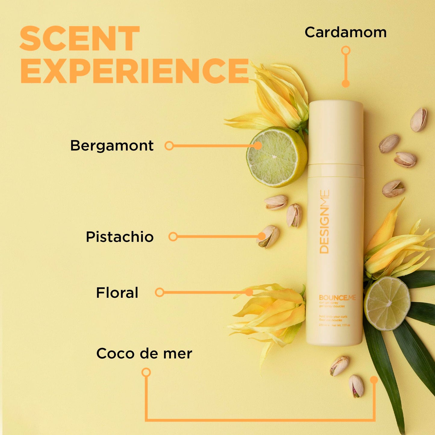Design.Me BOUNCE.ME Curling Gel Spray | Frizz-Free Curl Defining Gel - Refresh Curls, Waves, Coils | Non-Crunchy, Non-Sticky Formula - Climate Control Styling, 7.77Oz 🍁 All In One Marketplace Canada