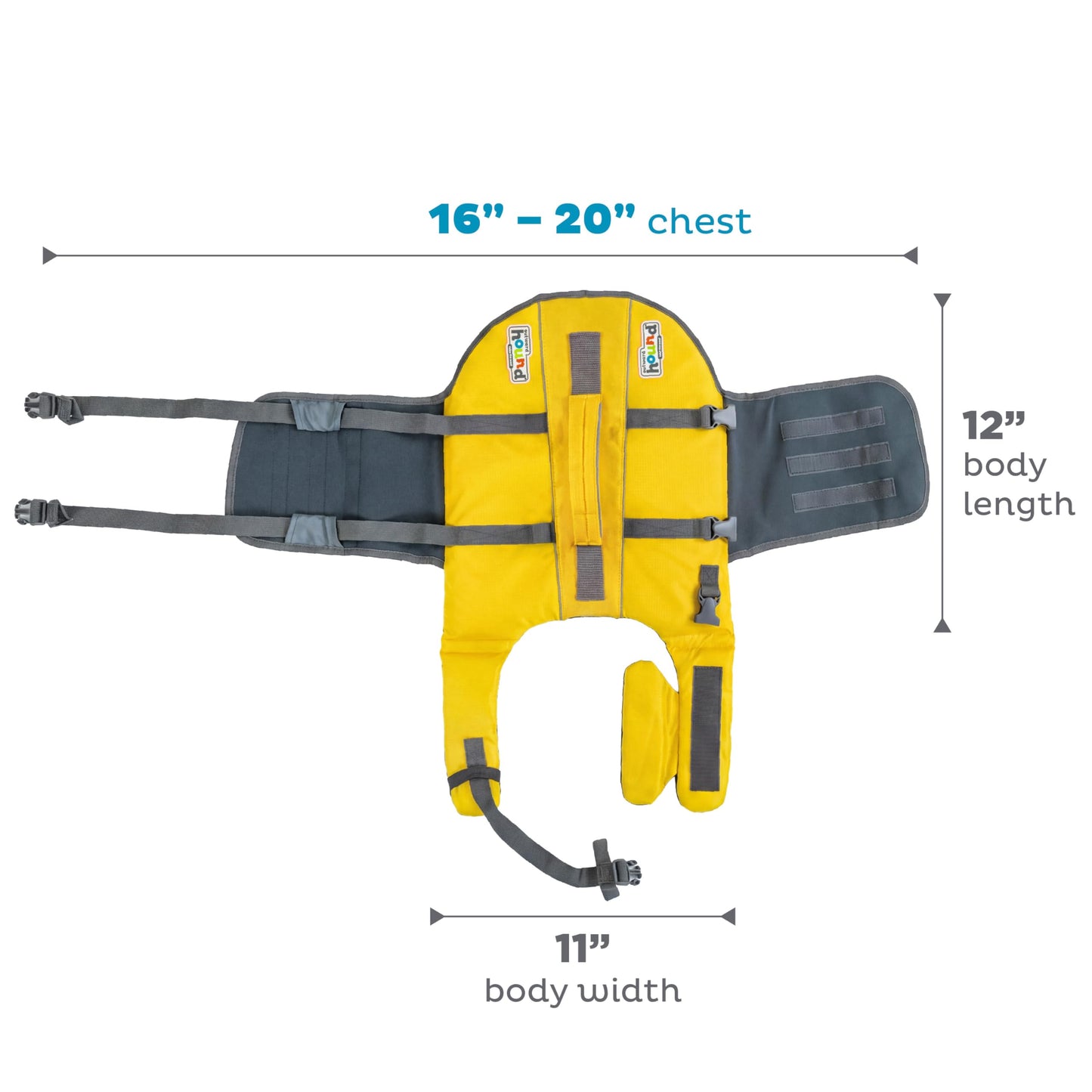Outward Hound Granby Splash Dog Life Jacket with Handle, Reflective Floating Vest for Swimming & Boating, Maximum Buoyancy, All Skill Levels, Small Dogs & Puppies (16–20" Girth), Yellow, Small 🍁 All In One Marketplace Canada