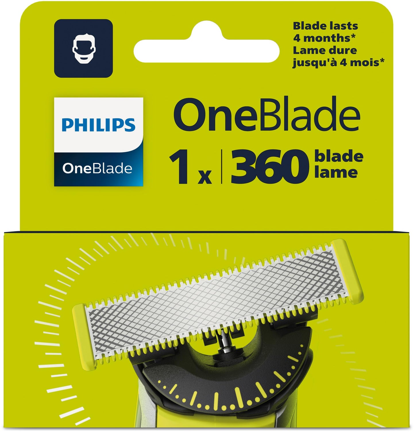 Philips OneBlade 360 Replacement Blade, for OneBlade Electric Shaver and Trimmer, Durable Stainless Steel, Trim, Edge and Shave, Model QP410/50 🍁 All In One Marketplace Canada