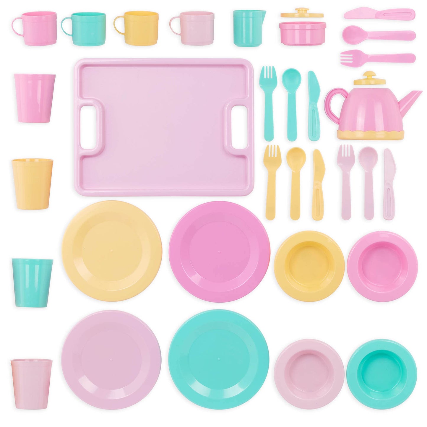 Battat Play Circle Dish Set, Dishes Wishes Dinnerware, 34 Pieces, Playset 🍁 All In One Marketplace Canada