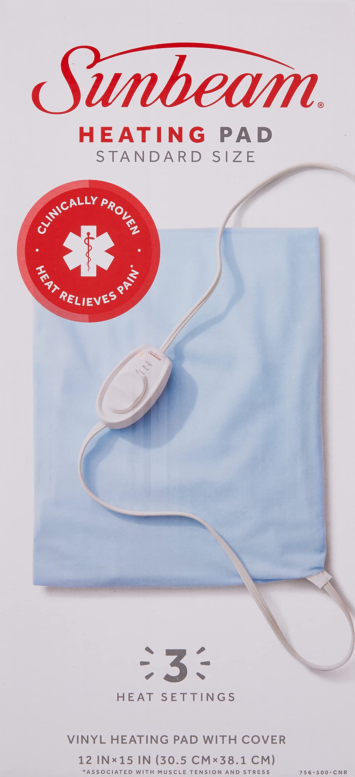 Sunbeam Heating Pad with Arthritis Controller - Neck & Shoulder Electric Heating Pad for Targeted Pain Relief, 3 Heat Settings, Machine Washable, 12 x 15 inch 🍁 All In One Marketplace Canada