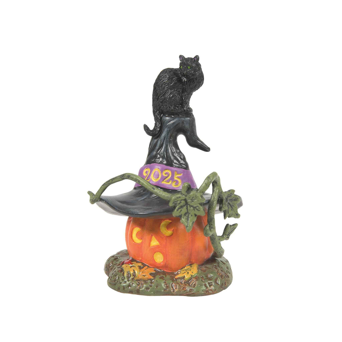 Department 56 Village Collection Accessories Halloween Feline Noir Cat on Pumpkin 2025 Dated Figurine, 4.02 Inch, Multicolor